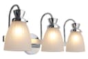 Modern 3 Bathroom Wall Light Chrome IP44 Frosted Glass H3084 With G9 LED 5w Warm White