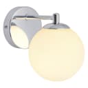 Modern Indoor Frosted Glass Globe Scone Chrome Wall Light H3097 With LED G9 Warm White