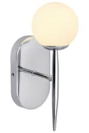 Modern Indoor Frosted Glass Globe Scone Chrome Wall Light H3078 With LED G9 Warm White