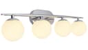 Modern Indoor 4 Frosted Glass Globe Scone Chrome Wall Light H3081 With LED G9 Warm White