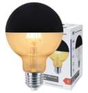 4W LED Crown Top Light Bulb Matte Black E27 Warm White 2700k