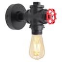 Industrial Retro Vintage Black Iron Wall Light Water Pipe Wall Light H3107P