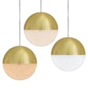 LED Ceiling Gold Glass Globe Pendant Light CCT Natural Cool Warm White H3109