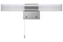 8w LED Bathroom Frosted Mirror Wall Light With Pull Cord Cool White 6500k IP44