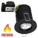 Black GU10 Fixed Fire Rated Downlight Can FRB03