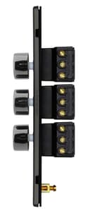 LED Dimmer Switch Black Nickel 300w 3 Gang 100w x 3 Screwless Plate Finish N357GME