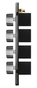 LED Dimmer Gloss Brush Chrome 400w 4 Gang 100w x 4 Screwless Plate Finish N358DME