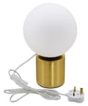 Modern Vintage Brass Table Lamp Frosted Globe Glass Shade H3139