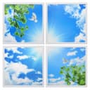 175W 4 Set Blue Sky LED Ceiling Recessed Panel 600 x 600 Sun Birds Cloud Sky Scene SKY03