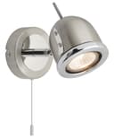 Brush Chrome Mounted Reading Wall Light Pull Switch Adjustable Head H3037