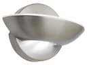 9w LED Wall Light Brushed Chrome Opal Diffuser Cool White 6000K H3038