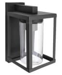 Outdoor Dusk Till Dawn Wall Light Black Glass Diffuser Lantern ZLC370DTD with LED 4w Warm