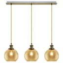 Vintage 3 Lights Ceiling Pendant Lamp Cluster Mini Glass Globe Shades Gold H3133
