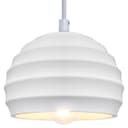 Ceramic Ceiling Pendant Light White Paintable Gypsum Twist Pattern