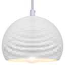 Ceramic Ceiling Pendant Light White Paintable Gypsum Groove Pattern