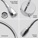  LED Indoor Bedside Reading Wall Light 2W 6000K Chrome H3145