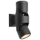 Black Outdoor Double Wall Light Adjustable IP54 External Directional Spot Lamp