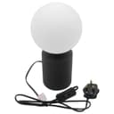 Retro Black Table Lamp Jade Frosted Globe Opaque Glass Shade T512