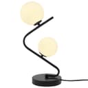 Retro Black Twin Opaque Frosted Glass Globe Table Lamp T505