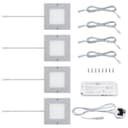 20W LED Under Cabinet Kitchen Lights Slim SQUARE Cool White 6500K Kit of 4 UC03