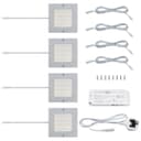20W LED Under Cabinet Kitchen Lights Slim SQUARE Warm White 3000K Kit Of 4 UC04