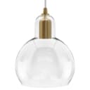 Modern Retro Ceiling Brass Pendant Light Transparent Globe Glass Lamp Shade K427