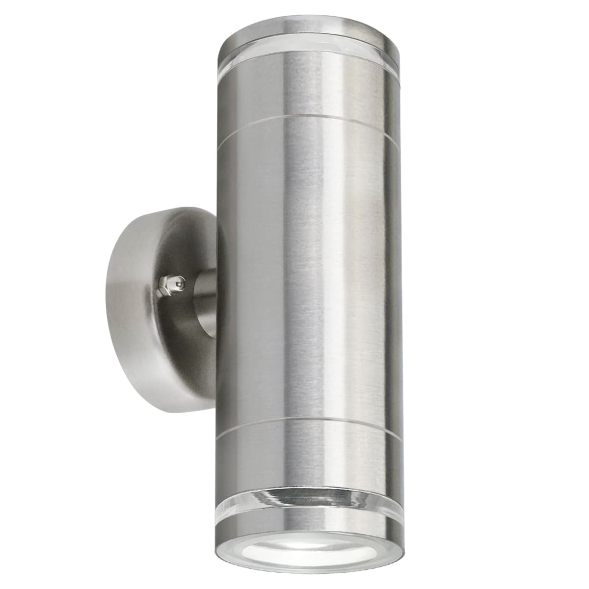 Outdoor Cylindrical Garden Wall Light Up Down IP65 Stainless Steel ZLC375 with LED GU10 5w Warm