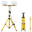 50w x 2 LED Twin Flood Light Tripod Stand Job Site Lighting 6500K IP65 TRI05