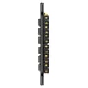 Light Switch 6 Gang 2 Way Polished Black Nickel Wall Switch Screwless Finish N310GME