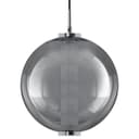 LED Globe Ceiling Pendant Light Smoked Grey Glass Lamp Shade Chrome Holder K437