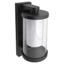Outdoor Black Cylindrical Wall Light Lantern Glass Lamp Shade Frosted Diffuser ZLC379 with 4w LED Warm