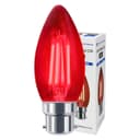 Ambient Vintage 4w LED Red Candle Light Bulb B22 Bayonet Clear Glass