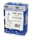 2 Pack LED Cooker Hood Bulb 3w Warm White Brightness Energy Saving E14 Small Screw