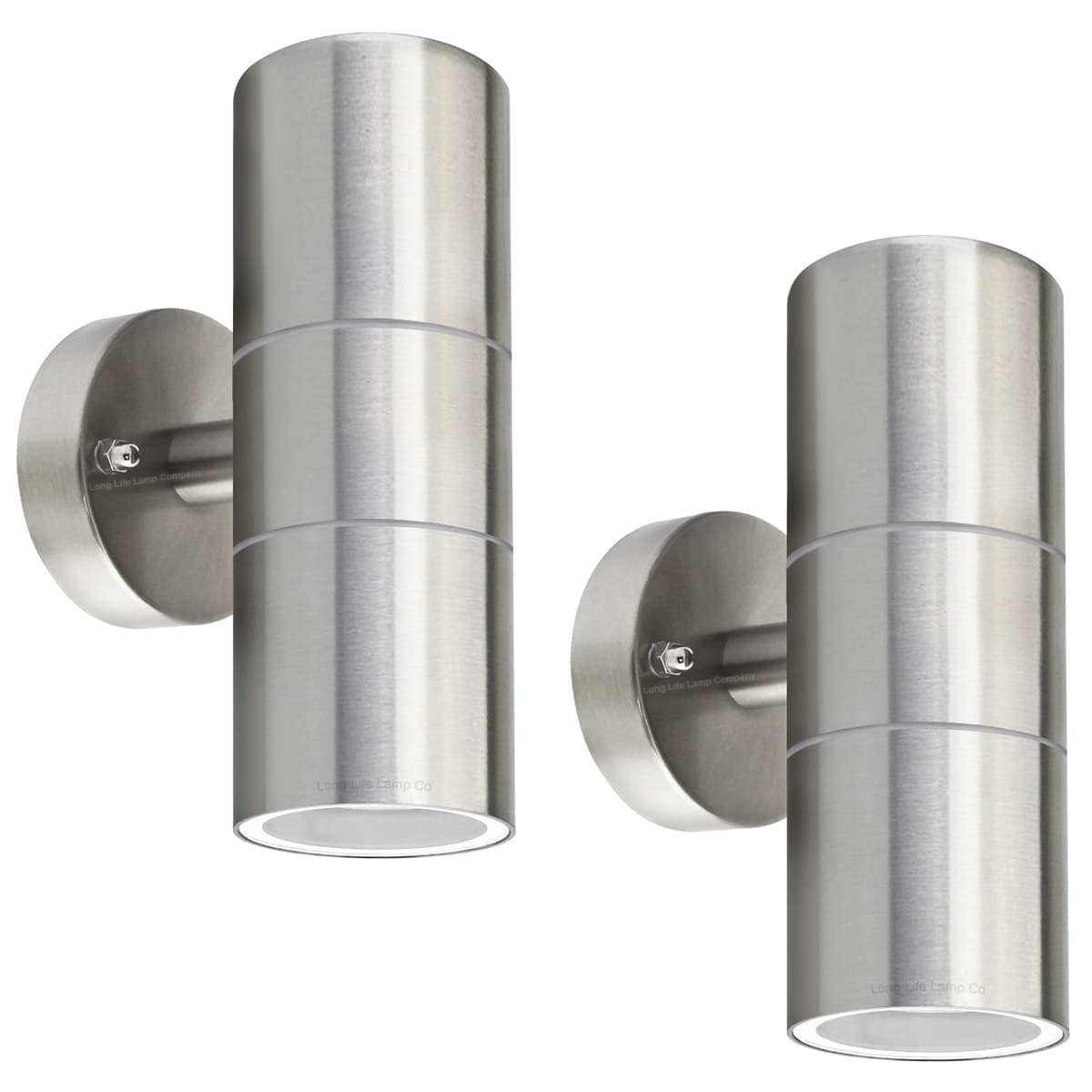 2 X Modern Outdoor Stainless Steel Double Wall Light ZLC03