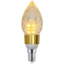 2 Pack 2W LED Crystal Candle Bulb 3000K Warm White E14