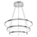 Modern Round Chandelier LED 3 Ring Ceiling Pendant Light Cool White 