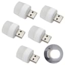 Mini USB Light 1w LED Night Light Cool White Bright Glow Lamp 5 Pack USBNLCW