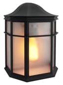 Vintage Black Outdoor Wall Light Frosted Glass Lantern ZLC080
