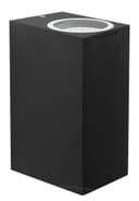 Modern Rectangular Up Down Matt Black Outdoor Wall Light Fixture GU10 ZLC061B 