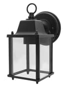 Glass Wall Lantern Outdoor Garden Wall Light Black Body Metal Luminaire ZLC082B