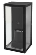 Rectangular Glass Wall Lantern Outdoor Garden Wall Light Black Body Metal Luminaire ZLC084B