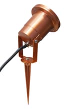 Outdoor Ground Spike Light Stainless Steel Copper Finish Adjustable Head ZLC085S