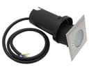 5w LED Outdoor Ground Walkover Light Square Cool White Brushed Chrome Finish GL03CW