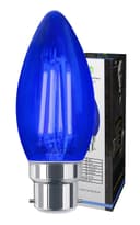 Ambient Vintage 4w LED Blue Candle Light Bulb B22 Bayonet Clear Glass 