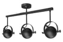 3 Way Ceiling Spot Light Adjustable Eyeball GU10 Black Metal Finish