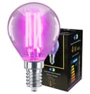 4w LED Golf Ball Purple Light Bulb E14 Clear Glass