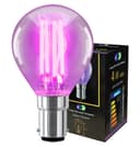4w LED Golf Ball Purple Light Bulb B15 Clear Glass