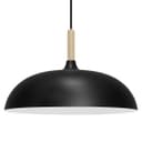 Modern Black Pendant Light Shade Dome Metal Wooden Nordic Kitchen Island Ceiling Lights 