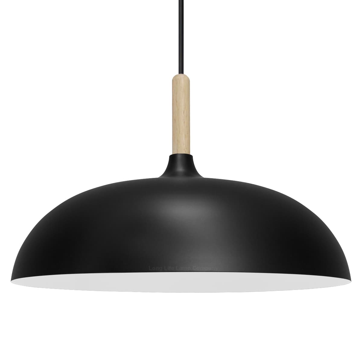 Modern Black Pendant Light Shade Dome Metal Wooden Nordic Kitchen Island Ceiling Lights 