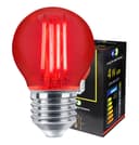Ambient Fireglow 4w LED Golf Ball Red Light Bulb E27 Clear Glass